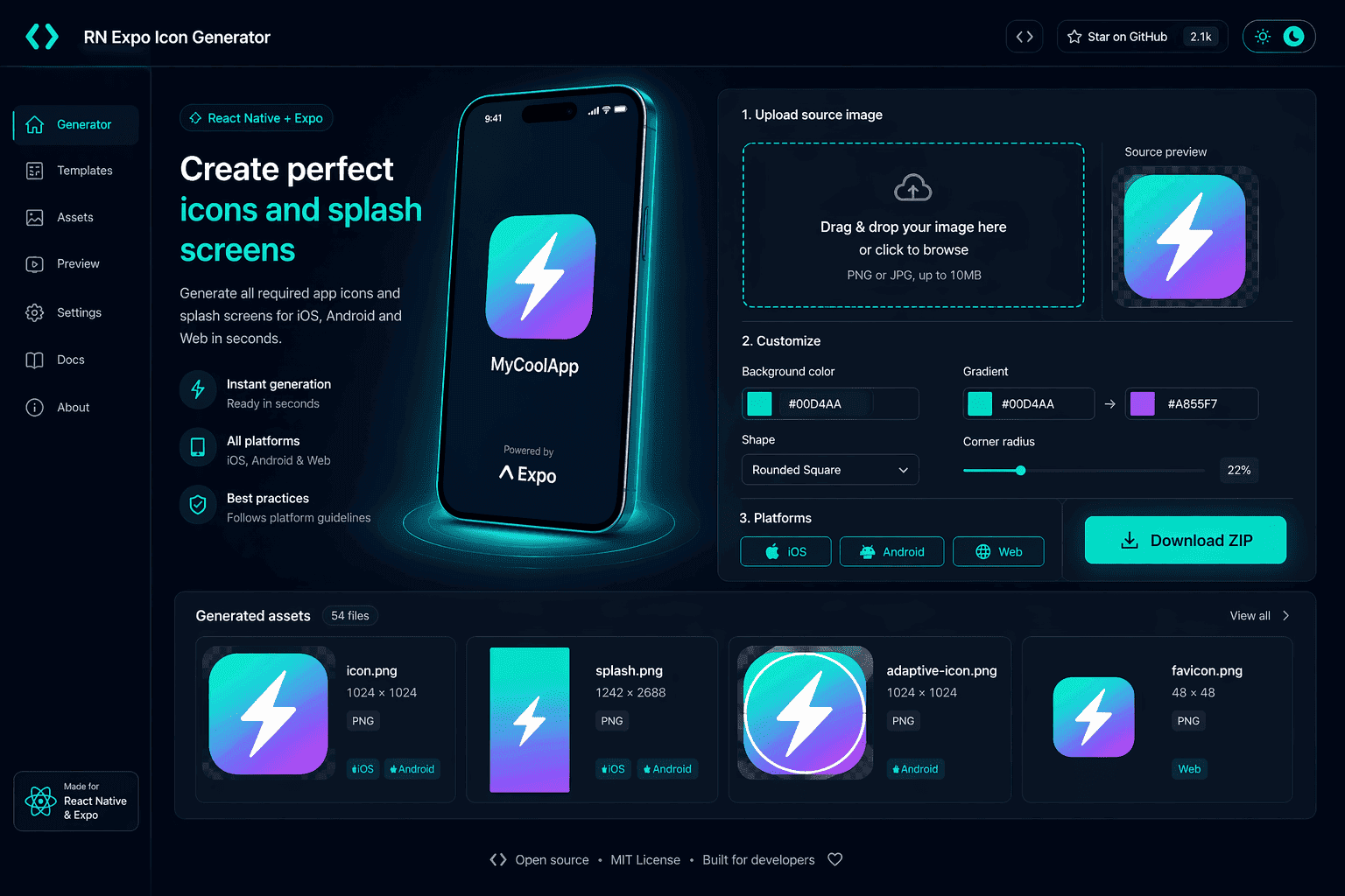 Expo App Icon Generator – Free Tool to Create All React Native App Assets Instantly