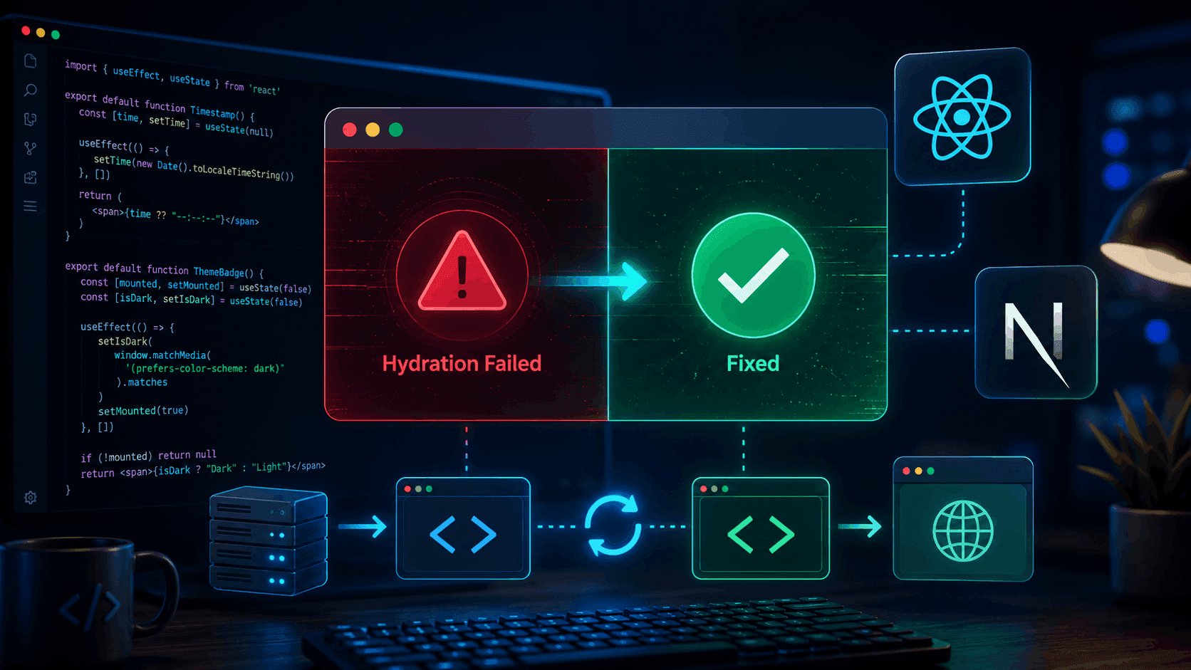Fix "Hydration Failed Because the Server Rendered HTML Didn't Match the Client" in Next.js